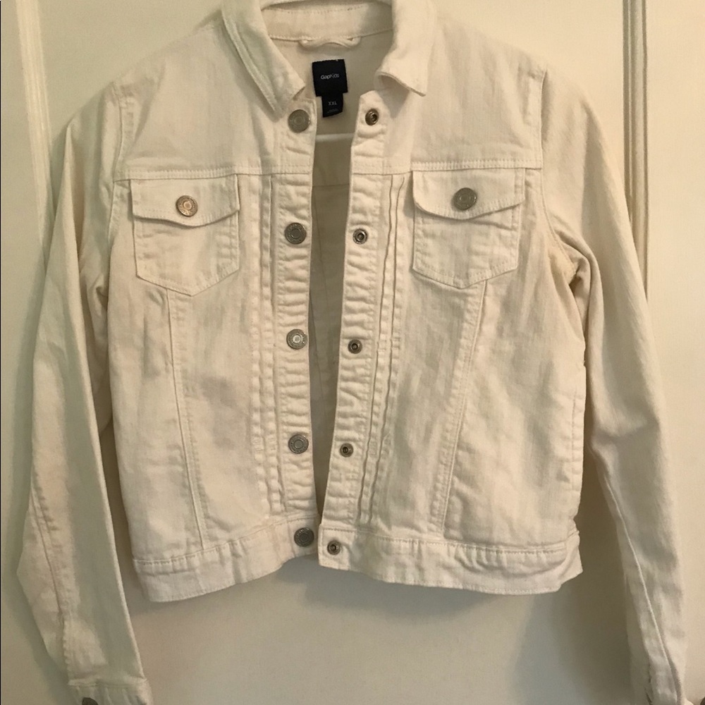 Gap white jean jacket